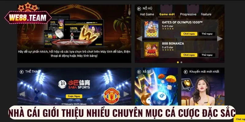 Nhà cái giới thiệu nhiều chuyên mục cá cược đặc sắc Nhà cái giới thiệu nhiều chuyên mục cá cược đặc sắc
