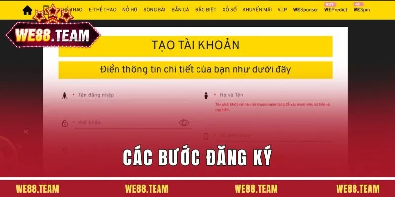 Chi tiết các bước thực hiện đăng ký và tải app tại nhà cái We88 